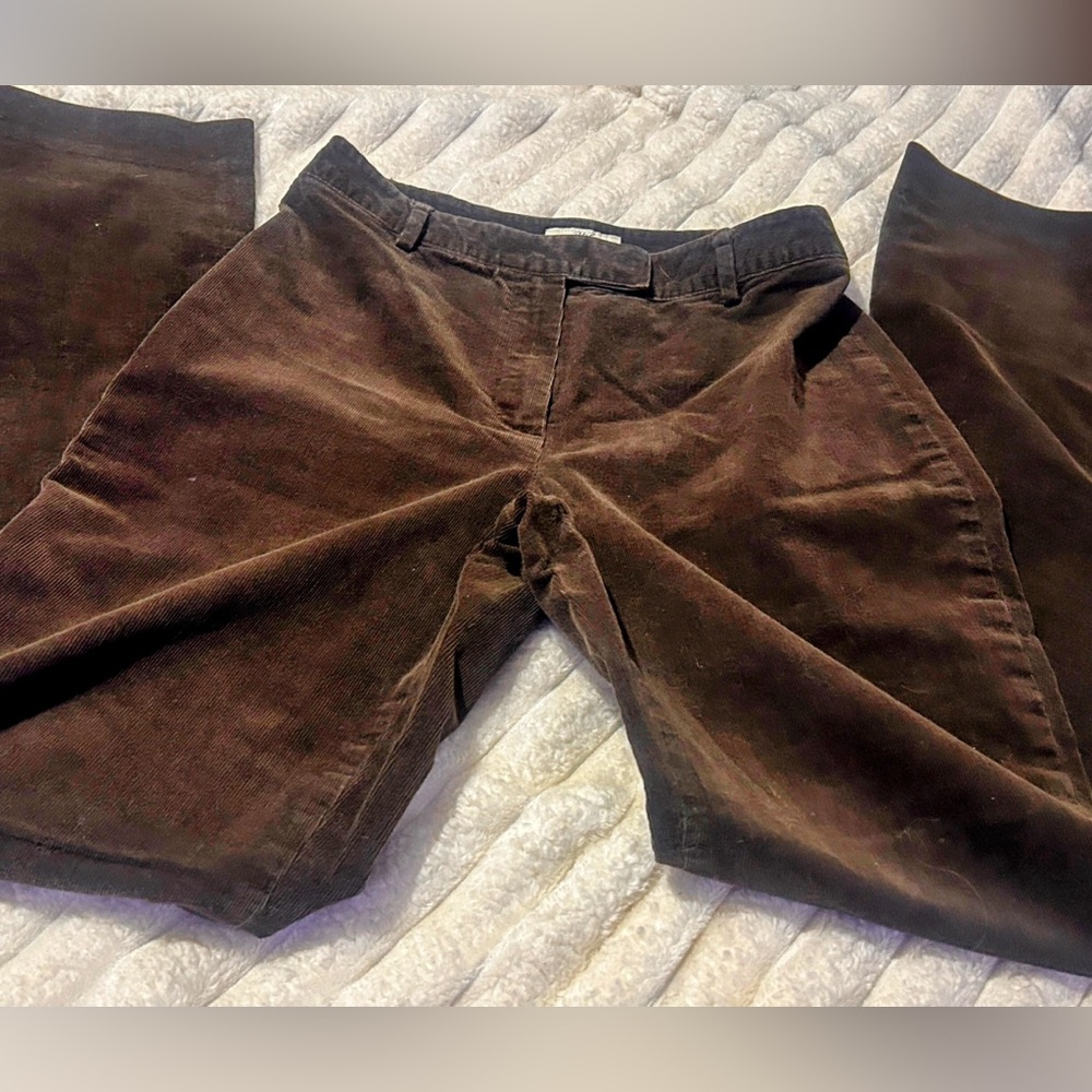 Women's Corduroy Straight Leg Pants in Deep Brown